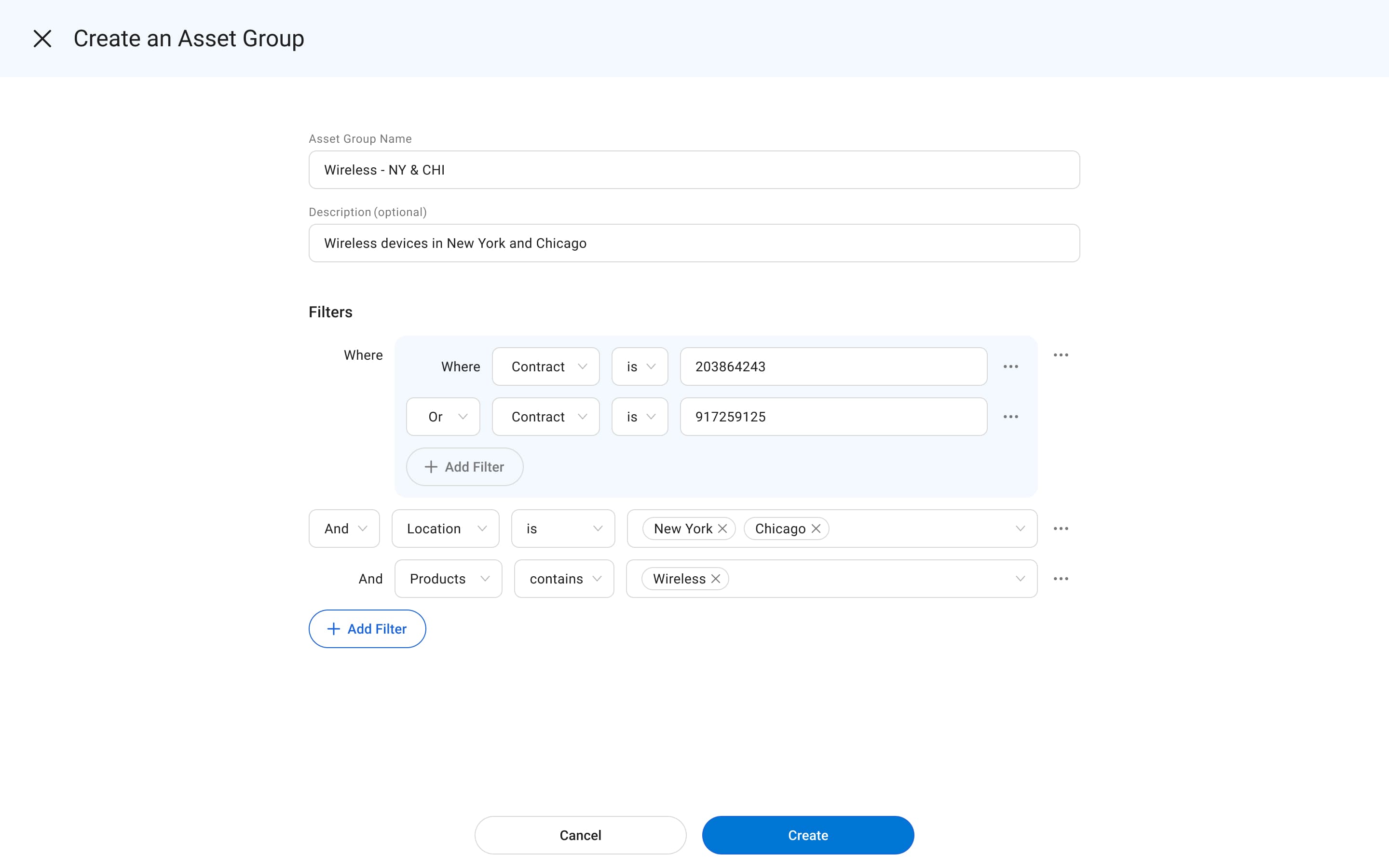 Dynamic Asset Groups